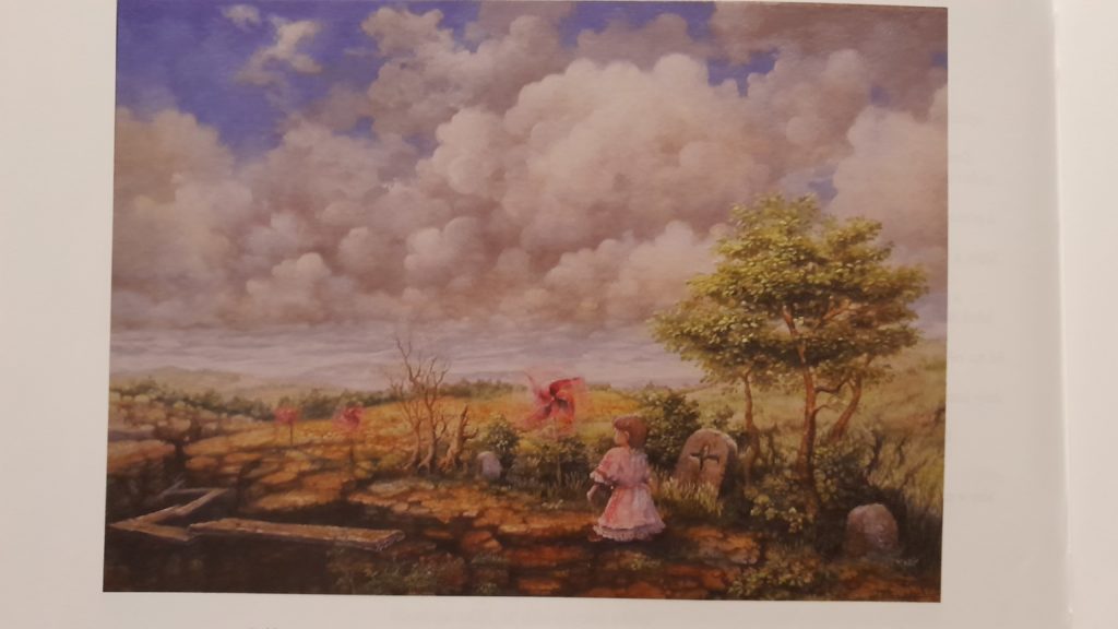 ZA ČERVENÝMI VĚTRNÍKY,27,5X35,OLEJ NA DESCE,2011